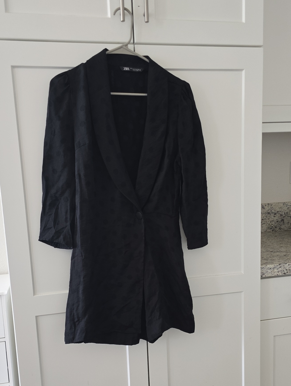 Zara Black 3/4 Sleeves Shorts Romper Size Small